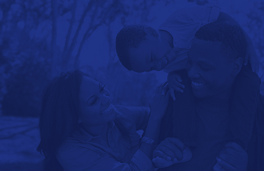 Black family smiling